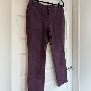 J.Crew eggplant carpenter style jeans lightly tapered leg short length